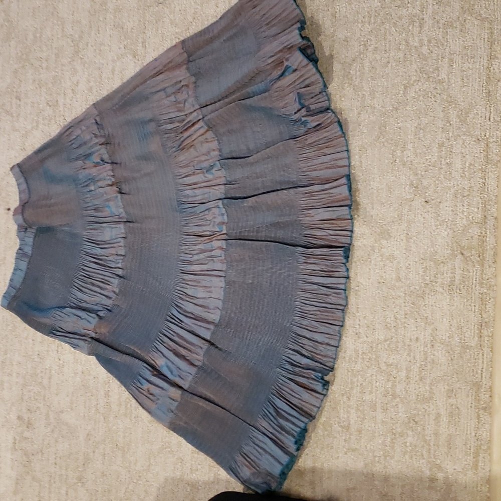 Long two tone skirt